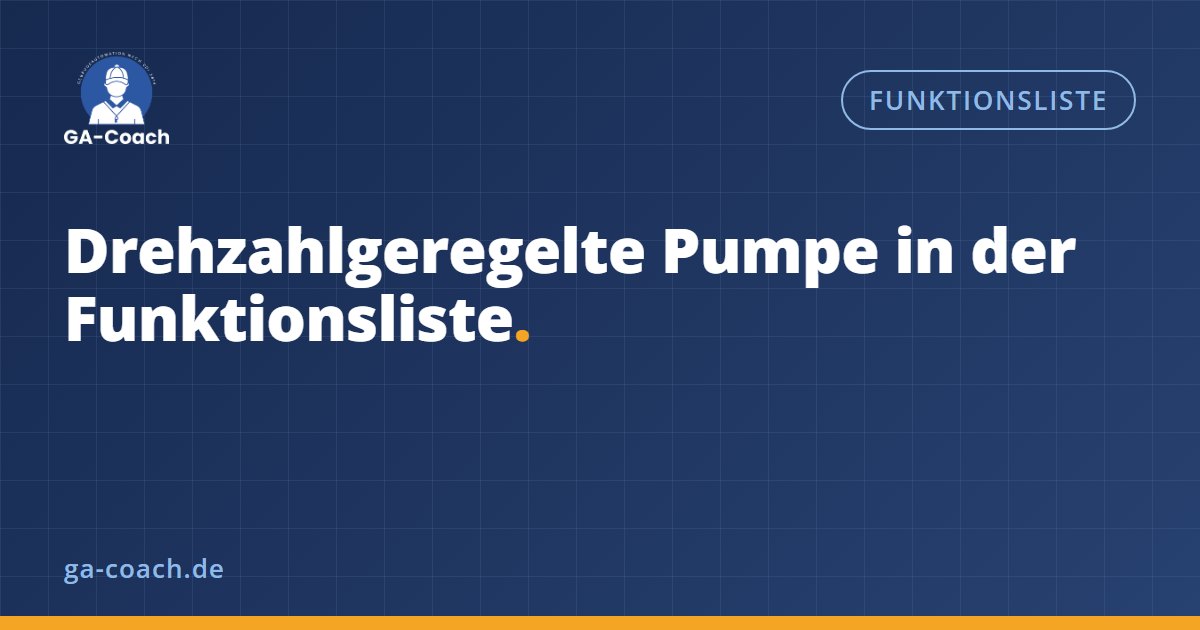 Vorschaubild "Drehzahlgeregelte Pumpe in der Funktionsliste"
